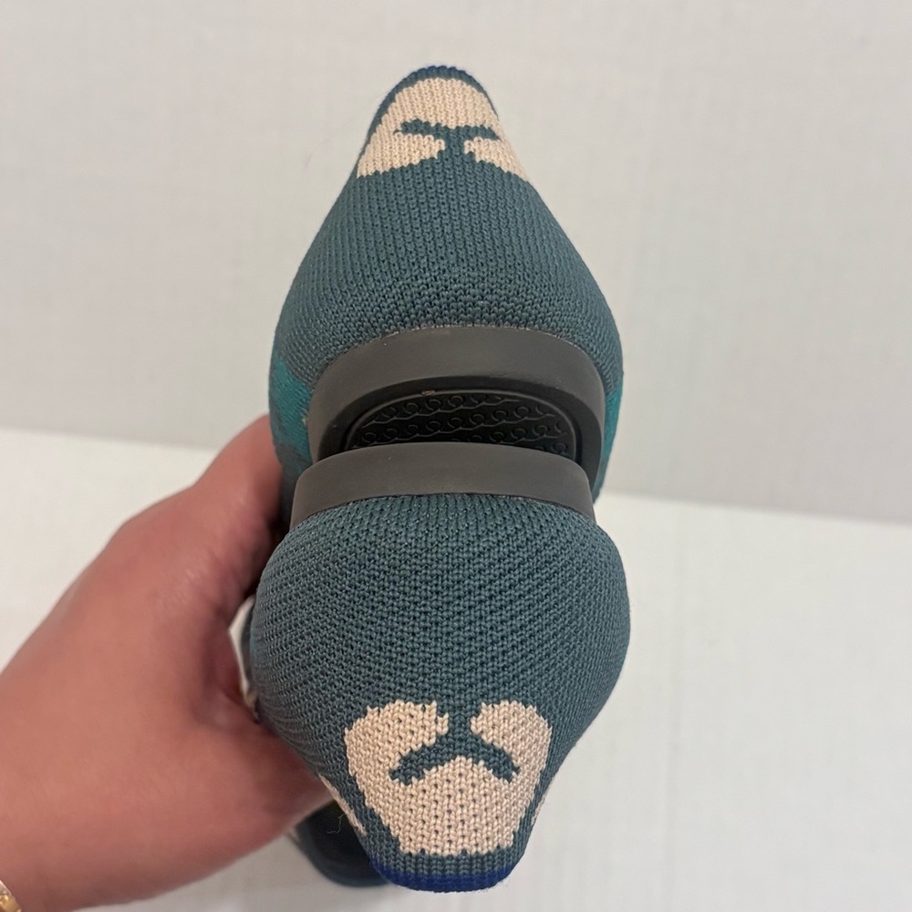 Rothy's Teal and Beige Patterned Flats - Picture 5 of 9
